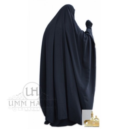 Jilbab with zipper "Umm Hafsa" BLACK