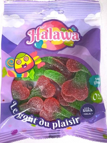 Cerises Sucrées bonbons Halal 100g Halawa