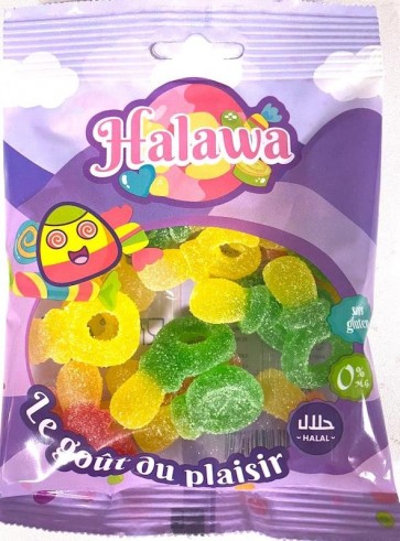 Tétines Acides bonbons Halal 100g Halawa