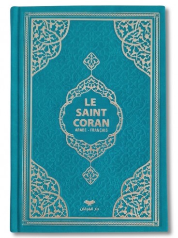 Le Saint Coran Arabe - Français Turquoise 14 x 22 cm